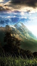 Lade kostenlos 320x480 Hintergrundbilder Landschaft,Sky,Mountains für Handy oder Tablet herunter.