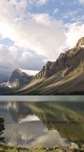 Lade kostenlos 240x320 Hintergrundbilder Landschaft,Wasser,Sky,Mountains für Handy oder Tablet herunter.