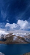 Lade kostenlos Hintergrundbilder Landschaft,Mountains,Clouds,Seen für Handy oder Tablet herunter.