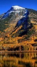 Lade kostenlos Hintergrundbilder Landschaft,Mountains,Herbst,Seen für Handy oder Tablet herunter.