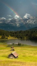 Mountains,Landschaft,Regenbogen für Asus Zenfone 4