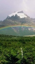Lade kostenlos Hintergrundbilder Mountains,Landschaft,Regenbogen für Handy oder Tablet herunter.