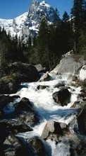 Lade kostenlos Hintergrundbilder Landschaft,Flüsse,Mountains,Wasserfälle für Handy oder Tablet herunter.