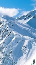 Lade kostenlos 1024x768 Hintergrundbilder Landschaft,Winterreifen,Mountains,Schnee für Handy oder Tablet herunter.