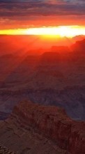 Lade kostenlos 1280x800 Hintergrundbilder Landschaft,Sunset,Mountains,Sun für Handy oder Tablet herunter.
