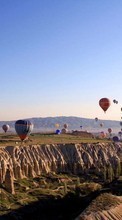 Lade kostenlos Hintergrundbilder Landschaft,Mountains,Luftballons für Handy oder Tablet herunter.