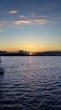 Lade kostenlos Hintergrundbilder Landschaft,Sunset,Sea,Yachts,Transport für Handy oder Tablet herunter.