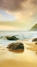 Sea,Strand,Landschaft,Sunset,Stones für Samsung B3410