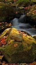 Lade kostenlos Hintergrundbilder Landschaft,Natur,Flüsse,Stones,Herbst für Handy oder Tablet herunter.