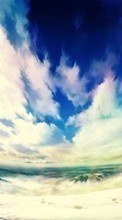 Lade kostenlos Hintergrundbilder Landschaft,Katzen,Sky,Sea,Clouds,Bilder für Handy oder Tablet herunter.