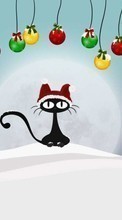 Lade kostenlos 720x1280 Hintergrundbilder Feiertage,Katzen,Neujahr,Weihnachten,Bilder für Handy oder Tablet herunter.