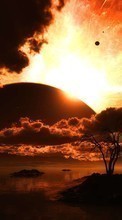Landschaft,Sunset,Planets,Universum,Clouds für Sony Ericsson Xperia X10