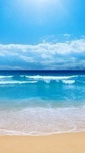 Lade kostenlos Hintergrundbilder Landschaft,Sky,Sea,Clouds,Waves,Strand für Handy oder Tablet herunter.