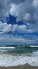 Lade kostenlos Hintergrundbilder Landschaft,Sky,Sea,Clouds,Waves für Handy oder Tablet herunter.