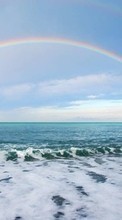Lade kostenlos Hintergrundbilder Landschaft,Sky,Sea,Regenbogen für Handy oder Tablet herunter.
