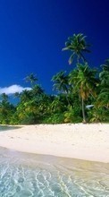 Lade kostenlos Hintergrundbilder Landschaft,Sea,Clouds,Strand,Sand,Palms für Handy oder Tablet herunter.