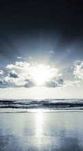 Lade kostenlos Hintergrundbilder Landschaft,Sea,Sun,Clouds,Waves für Handy oder Tablet herunter.