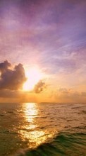 Lade kostenlos Hintergrundbilder Sea,Clouds,Landschaft,Sunset für Handy oder Tablet herunter.