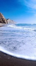 Lade kostenlos Hintergrundbilder Strand,Landschaft,Sea,Waves für Handy oder Tablet herunter.