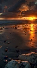 Lade kostenlos Hintergrundbilder Sea,Landschaft,Strand,Sunset für Handy oder Tablet herunter.