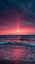 Lade kostenlos Hintergrundbilder Sunset,Sea,Waves,Landschaft für Handy oder Tablet herunter.