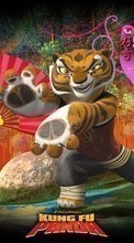 Lade kostenlos Hintergrundbilder Cartoon,Panda Kung-Fu,Tigers für Handy oder Tablet herunter.