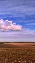 Lade kostenlos Hintergrundbilder Felder,Sky,Clouds,Landschaft für Handy oder Tablet herunter.