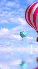 Lade kostenlos Hintergrundbilder Landschaft,Sky,Clouds,Luftballons für Handy oder Tablet herunter.