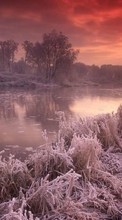 Lade kostenlos Hintergrundbilder Landschaft,Winterreifen,Sunset,Sky,Seen für Handy oder Tablet herunter.