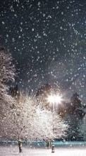 Lade kostenlos Hintergrundbilder Übernachtung,Landschaft,Schnee,Winterreifen für Handy oder Tablet herunter.