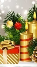 Lade kostenlos Hintergrundbilder Kerzen,Feiertage,Neujahr,Weihnachten für Handy oder Tablet herunter.