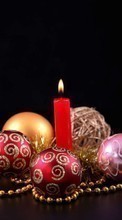 Lade kostenlos Hintergrundbilder Feiertage,Neujahr,Spielzeug,Weihnachten,Kerzen für Handy oder Tablet herunter.