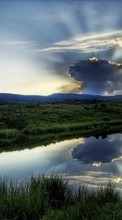 Lade kostenlos Hintergrundbilder Clouds,Landschaft,Flüsse für Handy oder Tablet herunter.