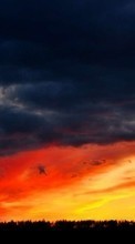 Lade kostenlos Hintergrundbilder Clouds,Landschaft,Sunset für Handy oder Tablet herunter.