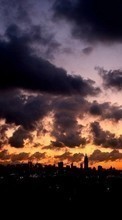 Lade kostenlos Hintergrundbilder Clouds,Landschaft,Sunset für Handy oder Tablet herunter.
