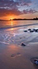 Lade kostenlos 320x240 Hintergrundbilder Landschaft,Sunset,Sun,Strand für Handy oder Tablet herunter.