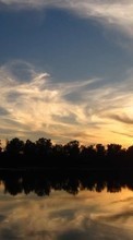 Lade kostenlos Hintergrundbilder Landschaft,Flüsse,Sunset für Handy oder Tablet herunter.