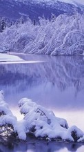 Lade kostenlos Hintergrundbilder Landschaft,Flüsse,Winterreifen für Handy oder Tablet herunter.