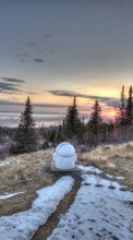 Lade kostenlos Hintergrundbilder Landschaft,Winterreifen,Sunset,Schnee für Handy oder Tablet herunter.