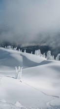 Lade kostenlos 320x480 Hintergrundbilder Landschaft,Winterreifen,Schnee für Handy oder Tablet herunter.