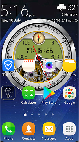Download 3D Live Wallpaper Analoge Uhr 3D  für Android kostenlos.