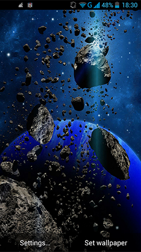 Download Weltraum Live Wallpaper Asteroiden  für Android kostenlos.