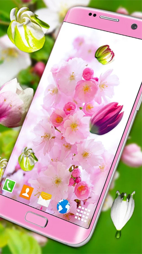 Download 3D Live Wallpaper Blüten  für Android kostenlos.