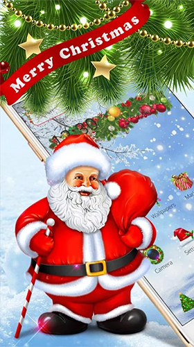 Download 3D Live Wallpaper Weihnachtlicher Santa  für Android kostenlos.