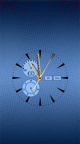 Download Hi-Tech Live Wallpaper Uhr: Echte Zeit  für Android kostenlos.