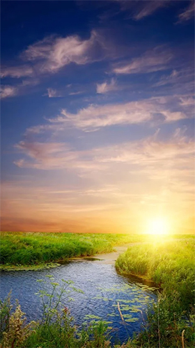 Download Landschaft Live Wallpaper Fantasy Sonnenuntergang  für Android kostenlos.