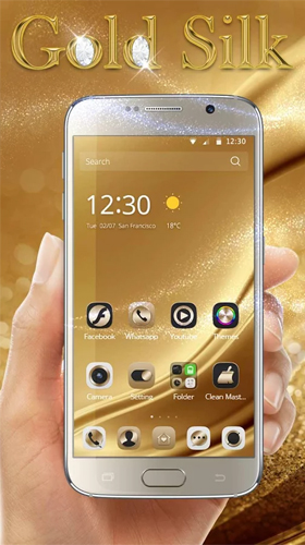 Kostenlos Live Wallpaper Goldene Seide  für Android Smartphones und Tablets downloaden.