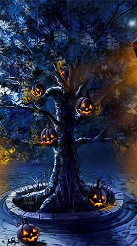 Kostenlos Live Wallpaper Halloween  für Android Smartphones und Tablets downloaden.