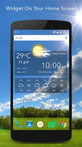Kostenlos Live Wallpaper Live Wetter  für Android Smartphones und Tablets downloaden.