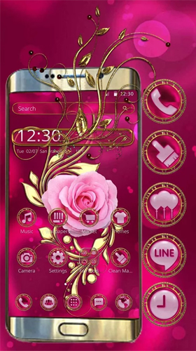 Download Blumen Live Wallpaper Luxuriöse Vintage Rose  für Android kostenlos.